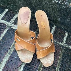 vintage candies shoes wooden heels